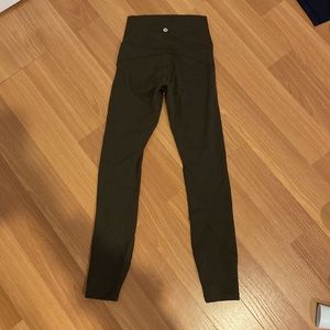 lululemon leggings olive green size 2